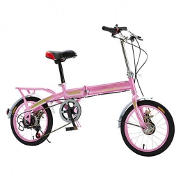 HUOFEIKE Folding Bike HUOFEIKE Carbon Steel Folding City Bike, Women's Men's City Bicycle Portable Bike with Rear Seat Suitable for Male and Female Students Outdoor Riding Outings, b3