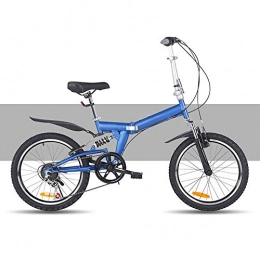 HUOFEIKE Bike HUOFEIKE Portable Speed Bicycle Damping Bicycle, Folding Mountain Bike for Kids Adults Lightweight City Bicycle Carbon Steel Bike for Outdoor Ridding, b1