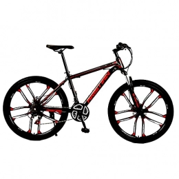 HWZXBCC Bike HWZXBCC 30-speed Gearbox, 67-inch Body, Dual Shock Absorbers, Folding Bikes, Dual Disc Brakes, Ten-wheel Mountain Bikes For Recreational Bikes, Suitable For Travel And Easy To Carry, Red