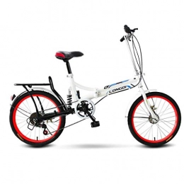 HXFAFA Bike HXFAFA Foldable bicycle for men and women, folding bike, 20 inches, small, portable, ultralight shock absorber for children, 150 x 65 x 95 cm, red.