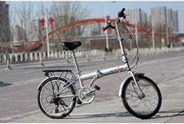 IDS Online Folding Bike IDS Online Unisex's 6 Speed Shimano, Semi-alloy Front and Rear V-brake 20” unYOU U Transformer Folding Compact Bike, Silver, Adult