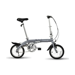 IEASE Folding Bike IEASEddzxc Electric Bicycle 14 inch Folding bicycle ladies ultra-light adult portable to work adults male light adult small variable speed bicycles (Color : Gray)