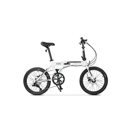IEASE Folding Bike IEASEzxc Bicycle Folding Bicycle Aluminum Alloy Frame Disc Brake 9-Speed Super Light Carrying City Commuter Cycing (Color : White)