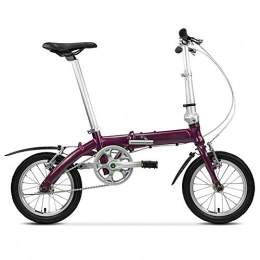 Implicitw Bike Implicitw Folding bicycle 14-inch ultra-light aluminum alloy portable bicycle on behalf of driving-purple