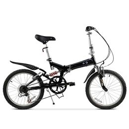 ITOSUI Folding Bike ITOSUI Foldable Bike, 20 Inch Comfortable Mobile Portable Compact Lightweight 6 Speed Finish Great Suspension Folding Bike for Men Women Students and Urban Commuters
