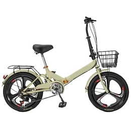 ITOSUI Bike ITOSUI Folding Bike, High-Carbon Steel Bicycles, Folding Bike for Adult 6 Speed Shifter, Height Adjustable Folding Bike, with Mudguard, for Men Women