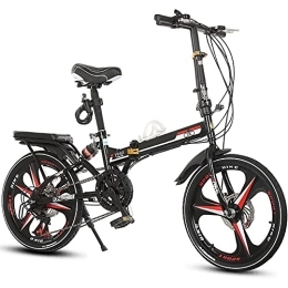 ITOSUI Folding Bike ITOSUI Folding City Bicycle 20 Inch, Foldable with Quick-Fold System, Carbon Steel Small Unisex Folding Bicycle 7-Speed Variable Speed, Adult Portable City Bicycle
