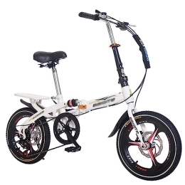 JAMCHE Folding Bike JAMCHE Adult Folding Mountain Bike 6-Speed Folding Bicycle Easy Folding City Bicycle with Disc Brake Portable Bicycle for Teens, Adults