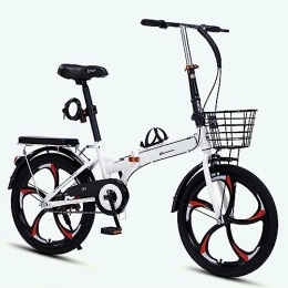 JAMCHE Folding Bike JAMCHE Folding Bike for Adult, High Carbon Steel Mountain Bicycle Lightweight Foldable Bike Adult Bikes with V Brakes for Adult Teenagers