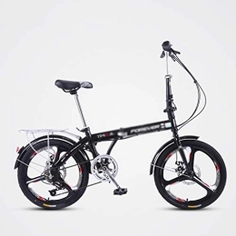 Jbshop Folding Bike Jbshop Folding Bikes Foldable Bicycle Ultra Light Portable Variable Speed Small Wheel Bicycle -20 Inch Wheels Portable folding Bike Bicycle (Color : Black)