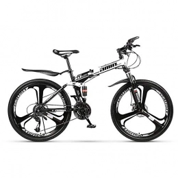 JF-XUAN Folding Bike JF-XUAN Outdoor sports Folding mountain bike, 26 inch 30 speed variable speed offroad double shock absorption men bicycle outdoor riding adult, A (Color : C)