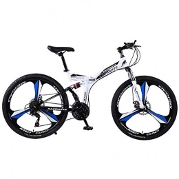 JF-XUAN Folding Bike JF-XUAN Outdoor sports Folding mountain bike, 26inch 27speed variable speed double shock absorption double disc brakes offroad adult riding outside sports travel (Color : B)