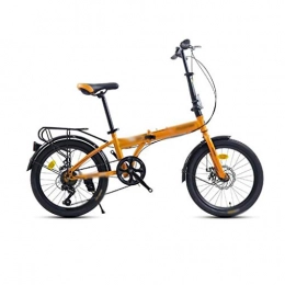 JHEY Folding Bike JHEY Folding Bicycle Ultra Light Portable Single Speed Small Wheel Type Off Road Adult Bicycle 20 Inch Adult Bike (Color : Orange)