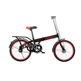 JHEY Folding Bike JHEY Portable 16 / 20 Inch Single Speed Variable Speed Folding Bicycle Ultra Light Adult Male And Female Student Mini Bike (Size : Single speed)