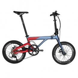 JHEY Folding Bike JHEY Variable Speed Folding Bike Aluminum Alloy Dual Disc Brakes Shockproof And Wear resistant Bike (Color : Red, Size : 11 speed)