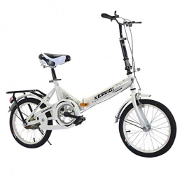 JiaMeng-ZI Bike JiaMeng-ZI 20 Inch Lightweight Mini Folding Bike Small Portable Bicycle Adult Student (White)