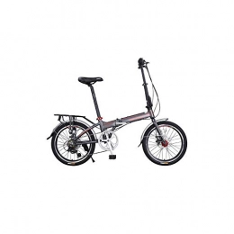 Jinan Bike Jinan 20 Inch Aluminum Alloy Folding Bicycle 7-speed Variable Speed Flywheel Double Disc Brakes Men And Women Road Mountain Small Sports Car Student Bicycle F20 Matt Gray