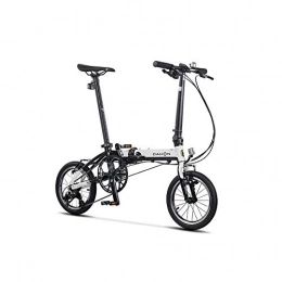 Jinan Bike Jinan DAHON Folding Bicycle 14 Inch 3 Speed Small Wheel Urban Commuter Version K3 Men And Women Bicycle KAA433 Black And White (Color : Black And White, Size : 14 Inch)