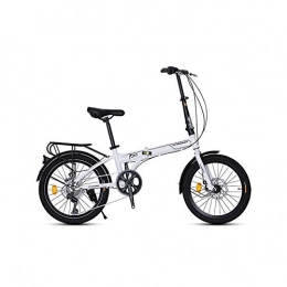 Jinan Folding Bike Jinan Phoenix Folding Bicycle 20 Inch Adult Men And Women Ultra Light Portable 7 Speed Small Wheel Cross Country Adult Cycling Black / Red / Orange / White (Color : White)