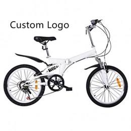 JINHH Bike JINHH Folding Bicycle for Children Men And Women Foldable 20 Inch Bike Custom Manufacturer Logo, White