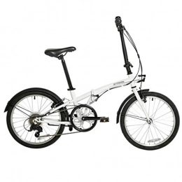 Jixi Folding Bicycle Portable Ultralight Bike Small Speed Change Male Female 20 Inch Folding Car High Carbon Steel Frame Bike (Color : White, Size : 20in)