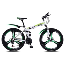 Jixi Folding Bike Jixi Folding Mountain Bike Bicycle Men's Women's Variable Speed Double Shock Absorption Ultra Light Portable Off-road Bicycle (Color : 21 speed, Size : 6-24in)