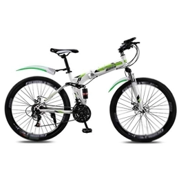 Jixi Folding Bike Jixi Folding Mountain Bike Bicycle Men's Women's Variable Speed Double Shock Absorption Ultra Light Portable Off-road Bicycle (Color : 30 speed, Size : 3-24in)