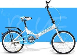 Jjwwhh Folding Bike Jjwwhh 20-Inch Folding Bicycle, Adult Student'S Bicycle Can Be Used By Working People To Work and Go Out To Play, Blue