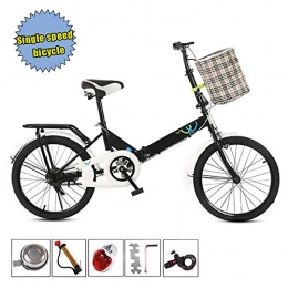 JKNMRL Folding Bike JKNMRL Folding Cicycles, Shock-absorbing Bicycle, for Office Workers and Students, 20in