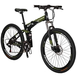 JMC Bike JMC Mountain bike G7 bicycle 27.5Inch Dual Disc Brake Folding Bike (Armygerrn)