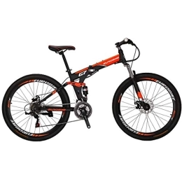 JMC Folding Bike JMC Mountain bike G7 bicycle 27.5Inch Dual Disc Brake Folding Bike (Orange)