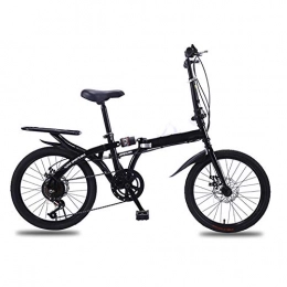 JTYX Folding Bike JTYX 16 / 20 Inch Folding Bicycle Variable Speed Student Bicycle Ladies Portable Adult Men and Women Lightweight Mountain Bike Adjustable with Luggage Rack