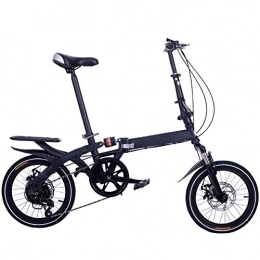 JTYX Bike JTYX Folding Bicycle Men and Women Variable Speed Shock Absorption Work Bicycle Portable Lightweight Mini Folding Bike for Adult Student Children, 16 Inches