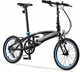 Jue Bike Jue Folding Bikes Bicycle Folding Bicycle Unisex 18 Inch Wheel Set 8-speed Variable Speed Ultra-light Aluminum Alloy Bicycle (Color : Black, Size : 149 * 33 * 107cm)