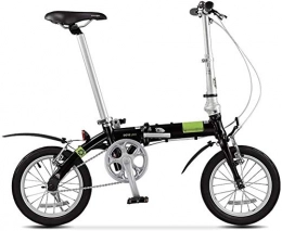 Jue Folding Bike Jue Folding Bikes Bicycle Folding Portable Bike Outdoor Mountain Bike 14-inch Wheel (Color : Black-A, Size : 14inch)