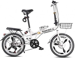 Jue Folding Bike Jue Folding Bikes Folding Bicycle Brake Folding Bicycle Women's Bicycle 6-speed 20-inch Wheeled City Bicycle (Color : Black, Size : 150 * 30 * 100cm)