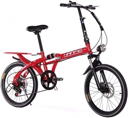 Jue Bike Jue Folding Bikes Folding Bicycle Student Portable Bicycle Ultra Light Small This Speed Change Car 20 Inch Suitable For 145-190cm (Color : Black, Size : 20inches)