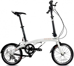 Jue Folding Bike Jue Folding Bikes Folding Bicycle Universal Folding Bicycle Women's Bicycle 6-speed 16-inch Wheel Set Shifting Compact (Color : White, Size : 150 * 30 * 108cm)