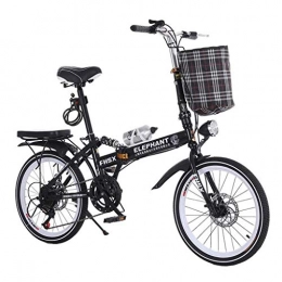 Jue Folding Bike Jue Folding Bikes Folding Car Speed Change Car 20 Inch Folding Bicycle Disc Brake Bicycle Men And Women Ultra Light Portable Bicycle (Color : Blue, Size : 150 * 35 * 100cm)