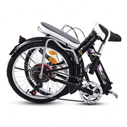 JustSports Bike JustSports Folding Bike, 16 Inch Comfortable Lightweight Folding Bicycle Disc Brakes Student Bicycle Ultra-light and Portable Folding Commuter Bicycle Unisex