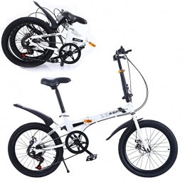 JustSports Folding Bike JustSports Folding Bikes Bicycle 20 Inch Bikes for Adults Lightweight City Bike Men and Women Foldable Bicycle Portable Commuter Bicycle Variable Speed Car Student Car