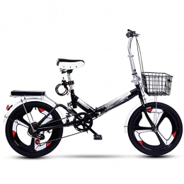JustSports1 Bike JustSports1 Compact Mini Folding Bikes Bicycles Folding Commuter Bicycle 20 Inch Variable Speed Shock Absorption City Folding Bicycle Double Disc Brake Mountain Bike