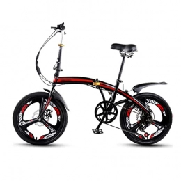JustSports1 Folding Bike JustSports1 Folding Bike City Folding Bicycle 20 Inch Comfortable Lightweight Bike High-carbon Steel Road Bike Dual Disc Brakes Bicycle Foldable Unisex's