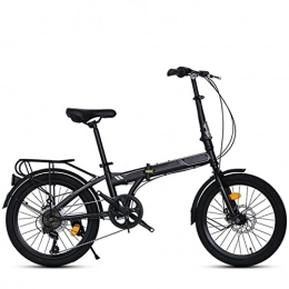 JustSports1 Folding Bike JustSports1 Folding Bikes Bicycle City Tandem Folding Bicycle 20 Inch Comfortable Lightweight Bike High-carbon Steel Road Bike Foldable Dual Disc Brakes Bicycle