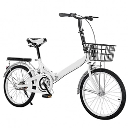 JustSports1 Bike JustSports1 Lightweight Mountain Bike 20 Inch Folding Bikes City Folding Bicycle High Carbon Steel Frame Bicycle Dual Disc Brakes Variable Speed Bicycle Unisex's