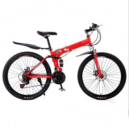 JW Adult Folding Mountain Bike 24/26 Inch Variable Speed Off-Road Dual Shock Absorber 21 Speed
