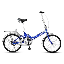 JWCN Bike JWCN Foldable Bike, 20 Inch Comfortable Mobile Portable Compact Lightweight Finish Great Suspension Folding Bike for Men Women Students and Urban Commuters, Blue, Uptodate