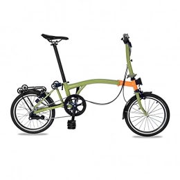 JWYing Bike JWYing Folding Bike 16-inch Built-in 3-speed Steel Frame Mini Folding Bike (Color : Coffee orange)