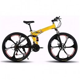 JXINGY Bike JXINGY Mountain Trail Bike Thickened Carbon Steel Frame Dual Disc Brakes 24 / 26 Inch Folding Bikes for Adults Unisex Adult Student