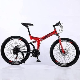JYCCH Bike JYCCH Mountain Bike, Adult Folding Mountain Bike 26 Inch 27Speed Variable Speed Road Bicycle Cycling Off-road Soft Tail Bicycle Men Women Outdoor Sports Ride BU 3 wheels- 26" 21SPD (Rd 40 Wheels 24)